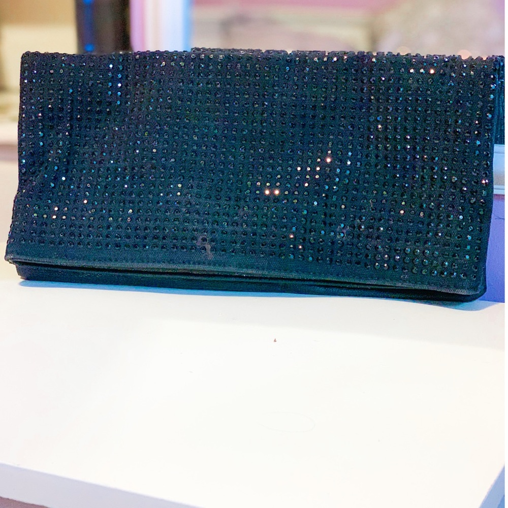 Pre-owned BCBGeneration Beaded Black Clutch